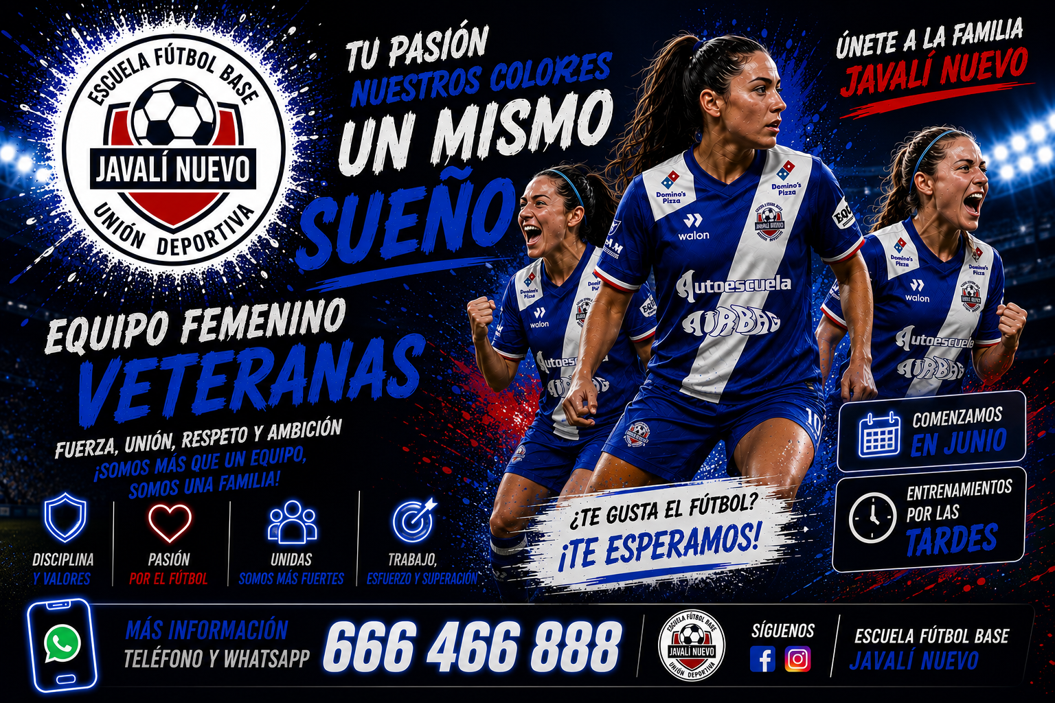 Equipo femenino veteranas Javalí Nuevo
